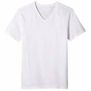 T-shirt en coton tricoté personnalisé pour homme, col en V, élégant, promotionnel, anti-plis, respirant, manches courtes, vente en gros à bas prix - Product Image 1