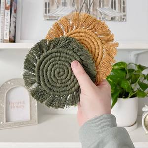 Wholesaler of Custom Macrame <b>Coasters</b> Personalized Handmade <b>Drink</b> <b>Coasters</b> Buy at Lowest Price from India - Product Image 4