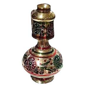 High Quality <b>Vintage</b> Pure Brass Surahi With <b>Painting</b> Polish Finished For Kitchen Use Antique Arabic Surahi Kitchenware Item - Product Image 1