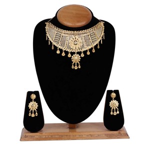 Vente en gros de colliers ras-de-cou traditionnels en laiton plaqué or 14 ct 18 ct 24 ct bijoux tendance pour mariages orthodoxes - Product Image 1