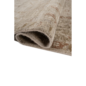 พรมขนสัตว์ถักมือขนาดใหญ่ลายเมดัลเลียนสีเบจและสีน้ำตาลสไตล์โบโฮสำหรับตกแต่งบ้าน ห้องนั่งเล่น และทางเดิน-AKWL-3138 - Product Image 2