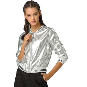 Blouson de baseball universitaire en satin de style universitaire personnalisé unisexe blouson bombardier pour femmes enduit teint uni brodé pour la saison printanière - Product Image 2