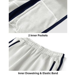 Ensemble de survêtement de course décontracté pour homme avec logo personnalisé - Polaire respirant, grande taille, performance hivernale en extérieur, jogging - Product Image 5
