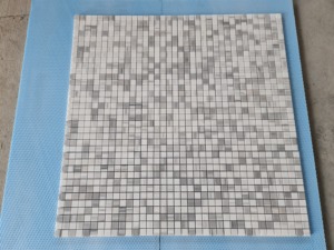 Mosaïque en marbre Cem, pierres de marbre naturel noir, 20x20cm, polies, découpées sur mesure, petits échantillons, modernes, faciles à poser, revêtement mural et de sol, fabriqué en Turquie - Product Image 3