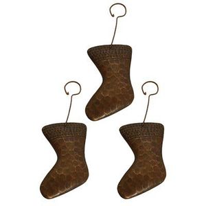 Adorno Navideño Colgante de Hierro Forjado Martillado a Mano, Diseño Personalizado, Acabado Plateado, Decoración Navideña Moderna para Árbol de Navidad - Product Image 2