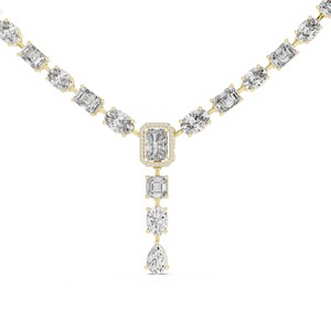 Collar con Colgante de Moissanita de Corte Mixto, Plata de Ley 925, Cadena de Cable Chapada en Rodio, Certificado GRA, Lujoso para Bodas - Product Image 6
