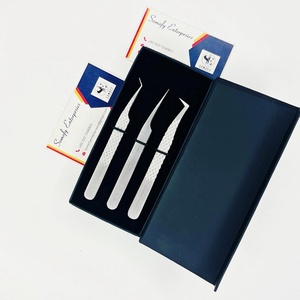 Somofy Enterprises Stainless Steel Eyelash <b>Tool</b> 10mm Length Serrated/<b>Smooth</b>/Toothed Tip Textures Durable Anti-Magnetic Silver - Product Image 5