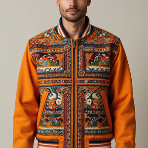 Leather Sleeve Varsity <b>Jacket</b> Men's Custom Embroider Patches Chenille Baseball Varsity <b>Jackets</b> Men - Product Image 5