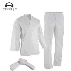 Uniforme de Karate de algodón de alta calidad para hombres Conjuntos de entrenamiento de buena calidad Venta directa de fábrica Servicio OEM Ropa de artes marciales - Product Image 3
