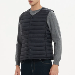 Chaqueta Acolchada de Algodón Ligera Reversible Informal de Invierno para Hombre al por Mayor con Botones Personalizados, Chaleco Acolchado de Diseñador en Tallas Grandes - Product Image 2