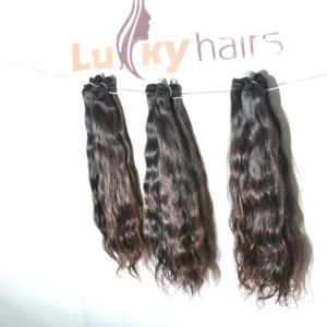 100% venta al por mayor cutícula alineada natural indio paquetes de cabello humano Color negro ondulado Remy Temple fabrica extensiones de cabello humano - Product Image 5