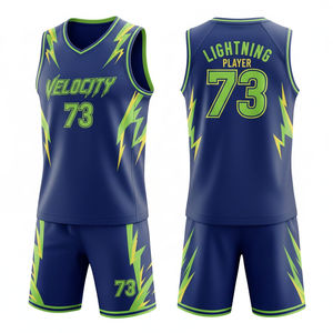 Conjunto de camiseta y pantalones cortos de baloncesto para hombre, listos para el juego, con tela flexible y transpirable para un movimiento fluido y rápido en la cancha. - Product Image 5