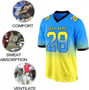 Conjunto de camisetas de fútbol americano con sublimación completa, con nombres personalizados opciones personalizadas, números y logotipo de equipo para jugadores - Product Image 3