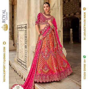 นักออกแบบพิเศษนำเสนอผ้าไหม Banarasi กับ zarkan ลำดับเขียนโค้ดสวมใส่ทำงานเจ้าสาวโดยการส่งออกรอยัลใน surat - Product Image 3