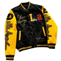 Blousons universitaires camouflage personnalisés OEM avec patchs en chenille, broderie, col montant et logo frontal – Blousons streetwear pour équipes universitaires/écoles