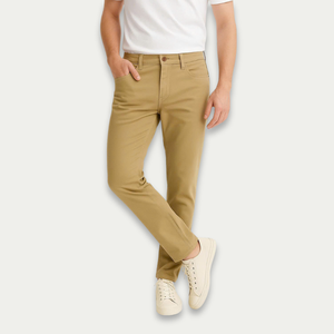 Pantalon en coton et polyester à la mode pour hommes, pantalon slim personnalisé, pantalon de travail tendance unisexe et confortable pour l'automne - Product Image 1
