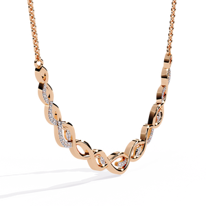 Collar de Oro de 18k con Diamante Redondo Cultivado en Laboratorio, Color G, para Mujer - Elegante y Deslumbrante para Uso Diario - Product Image 2
