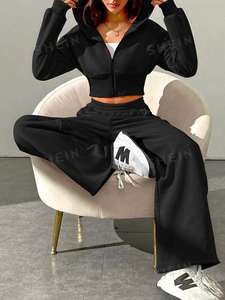 Nuevo Conjunto Deportivo de Moda Gótica de Lujo, Impermeable, Transpirable, de Secado Rápido, con Capucha y Cremallera, Ropa Deportiva Activa - Product Image 6