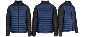 เสื้อแจ็กเก็ตขนเป็ดกันลมสำหรับผู้ชายของแท้สำหรับฤดูหนาวเสื้อแจ็คเก็ตลำลองแขนยาวผ้าควิลท์คอตั้ง100% ด้านหน้าคุณภาพสูง - Product Image 2