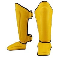 สนับแข้งสำหรับฝึกซ้อมมวยไทยสนับแข้งพิมพ์ลายทำจาก PU มีโลโก้ออกแบบได้ตามต้องการ - Product Image 2