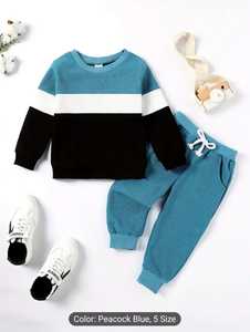Conjunto de sudadera y joggers con estampado de letras informales de alta calidad para niños Mezcla de poliéster acogedora para actividades al aire libre de Otoño/Invierno - Product Image 6
