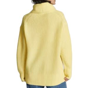 Custom Heavyweight Jersey Hoodies Sweatshirts High Neck Casual Sweaters <b>with</b> Decoration Flat Knitted Technique - Product Image 3