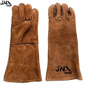 Guantes de soldadura semicuero resistentes al calor DE TRABAJO DE SEGURIDAD INDUSTRIAL resistentes personalizados - Product Image 5