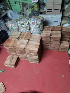 Gran oferta, bandeja de alta calidad ecológica de madera de Acacia redonda moderna de lujo, plato de cena hecho a mano de Crescent Crafts - Product Image 4