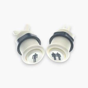 Boutons d'arcade linéaires blancs pour un ou deux joueurs, type américain, en plastique, lot de 4 avec micro-interrupteur non inclus - Livraison gratuite - Product Image 1
