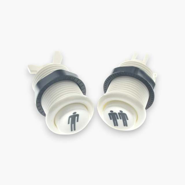 New White Single/Double Player Linear Arcade Buttons American Type Plastic Set of 4 Microswitch Not Included-Free Shipping