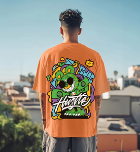 T-shirt pour homme à épaules tombantes, surdimensionné, best-seller, 100% coton, imprimé graphique, logo personnalisé, options multicolores, épais 240 GSM - Product Image 4