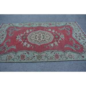 Vintage turc grande zone tapis classique rouge vert Patchwork Design laine matériel Latex Rectangle 9x12 Tabriz pour couloir chambre - Product Image 3