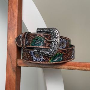 Cinturón de cuero de vaca mecanizado a mano de fabricante profesional de marca superior para hombres y mujeres cinturones ajustables de alto grado genuino de vaca - Product Image 6