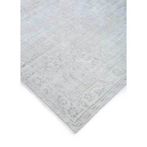 Tapis en laine vintage 9x12 gris et noir, noué à la main, motif médaillon, pour la maison et la voiture, décorations de salon - Product Image 2