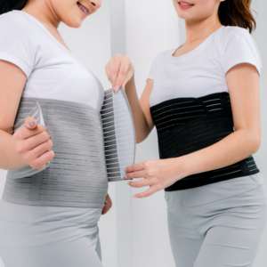 Bande Abdominale de Soutien Post-partum Respirante Lavable en Coton Élastique en Bambou PT JTS - Product Image 6