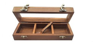 Boîte Masala en bois de Sesham de qualité supérieure Conteneur de stockage d'épices Compartiments multiples Passe au lave-vaisselle Couleur personnalisable pour la maison - Product Image 4