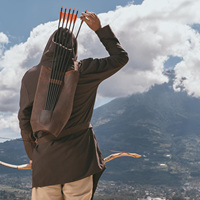 Étui à flèches et étui à arc en cuir de vache véritable, entièrement personnalisé, 17,5 pouces, pour la chasse et le tir à l'arc