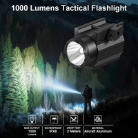 Lunette laser point rouge portable Masterway MM-Grip-1 en aluminium avec lampe torche tactique 10x 1000 lumens, étanche IPX-6, visibilité 150M