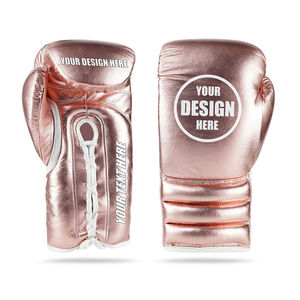 Vente en gros de gants de boxe professionnels en cuir véritable avec logo personnalisé Meilleurs gants d'entraînement thaï de frappe de coup de pied 8oz Style de combat - Product Image 6