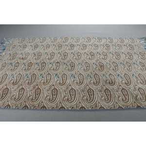 Alfombra Turca Vintage, Alfombra de 4,9x9,5 pies, Alfombra de Lana Azul Marrón Ombré - Product Image 2