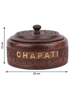 Caja de madera Sheesham hecha a mano Chapati Roti, artículo de madera para servir Roti caliente, caja de tienda Roti, cazuela más cálida, decoración del hogar de cocina - Product Image 6