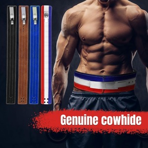 Cómodo seguro ajustado 4 colores diferentes cuero Heavy Duty Deadlifting gimnasio entrenamiento alivio del dolor Powerlifting cinturón Unisex - Product Image 3