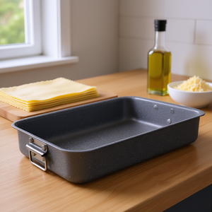 Bandeja para Lasaña Antiadherente de Aluminio Tognana 40x28cm Gris Piedra para Familias Numerosas - Categoría de Producto: Platos y Moldes para Hornear Modelo WX74140BIFA - Product Image 3