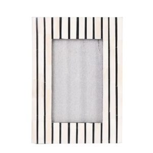 Cadre photo horizontal personnalisé en incrustation d'os, cadeau, décoration de table à domicile, motif coquillage, accessoires photo de luxe faits à la main - Product Image 1