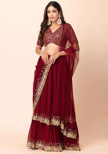 Hermosa Ropa De Boda Lehenga Con Zari Y Trabajo De Bordado - Product Image 5