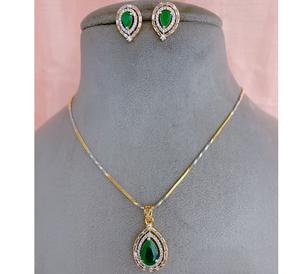 Exclusive Stylish Gold Silver Polish With <b>Pearls</b> Look Pendent Set <b>Necklace</b> with <b>Earrings</b> for Women for Party Wear For Women - Product Image 2