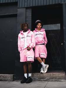 Summer Distressed Vintage Jogger Short Sets Heavy Weight 2 Pieces Zip up Hoodies Shorts Set Tracksuit - Product Image 4