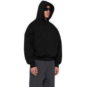 Logotipo personalizado Streetwear 100% algodón Sudadera con capucha de alta calidad Heavyweight 400/500 Gsm Oversized Cropped Pullover Hoodie Hombres Mujeres - Product Image 3