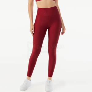 Leggings de yoga sin costuras de cintura alta para mujer, hechos a medida con MOQ bajo, de spandex transpirable y elástico para correr y hacer ejercicio. - Product Image 2