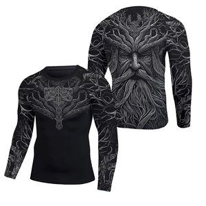 2024 personnalisé séchage rapide hommes Gym Rash Guard chemises à manches longues Compression hommes chemises de sport MMA séchage rapide Rash Guard chemises - Product Image 1